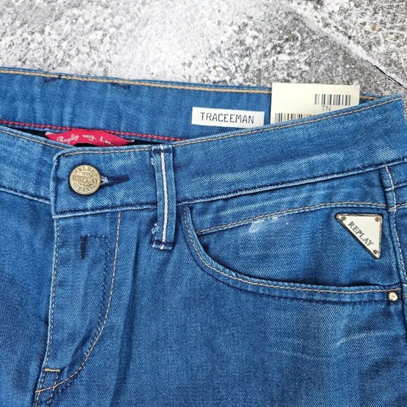 Replay Women Jeans Blue Skinny TRACEEMAN 100% Cotton Denim Jean Size 28 $180 - Picture 5 of 11